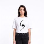 تیشرت طرح مهر سفید زنانه رستم